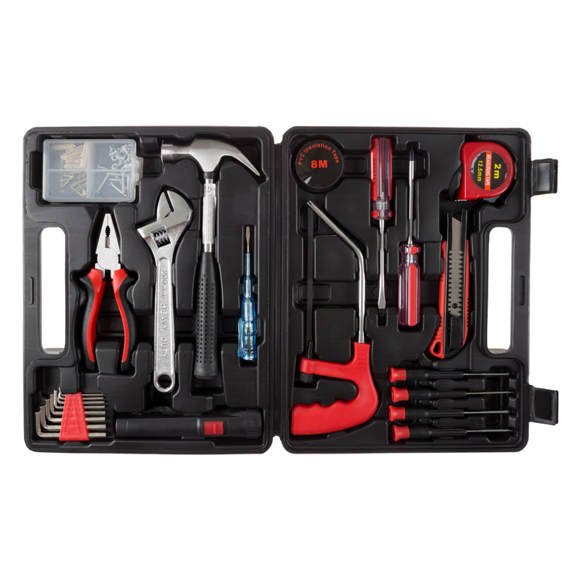 Stalwart Household Hand Tools, 65 Piece Tool Set  - Set Includes Hammer, Screwdriver Set and Pliers
