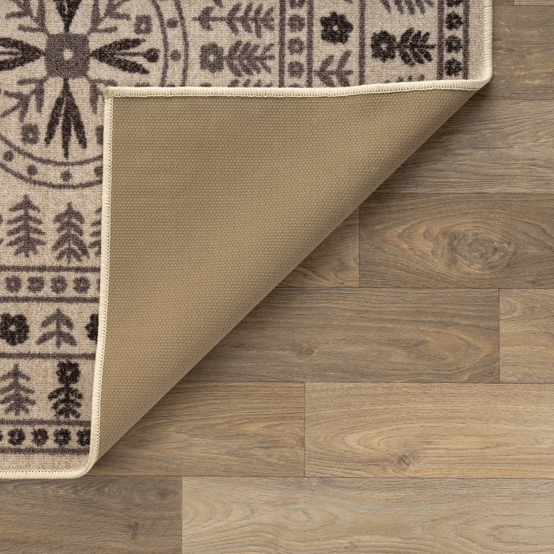 Tapis d'intérieur tissé à la machine Bolk, Crème, 2 pi x 8 pi