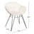 Dannelley 18'' H Leather Upholstered Metal Armchair