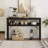 Aust 47.36'' Farmhouse 2-Tier Console Table with Open Storage, Wooden Sofa Table for Living Room, Entryway, Hallway-1254193537