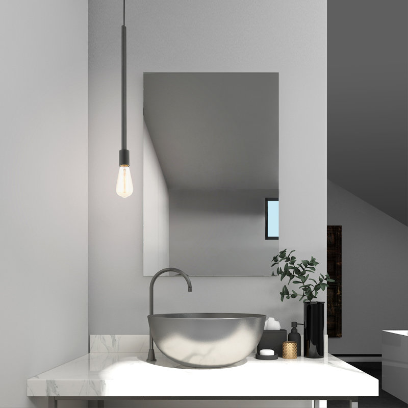 Luminaire suspendu à 1 lumière Adriano, Noir