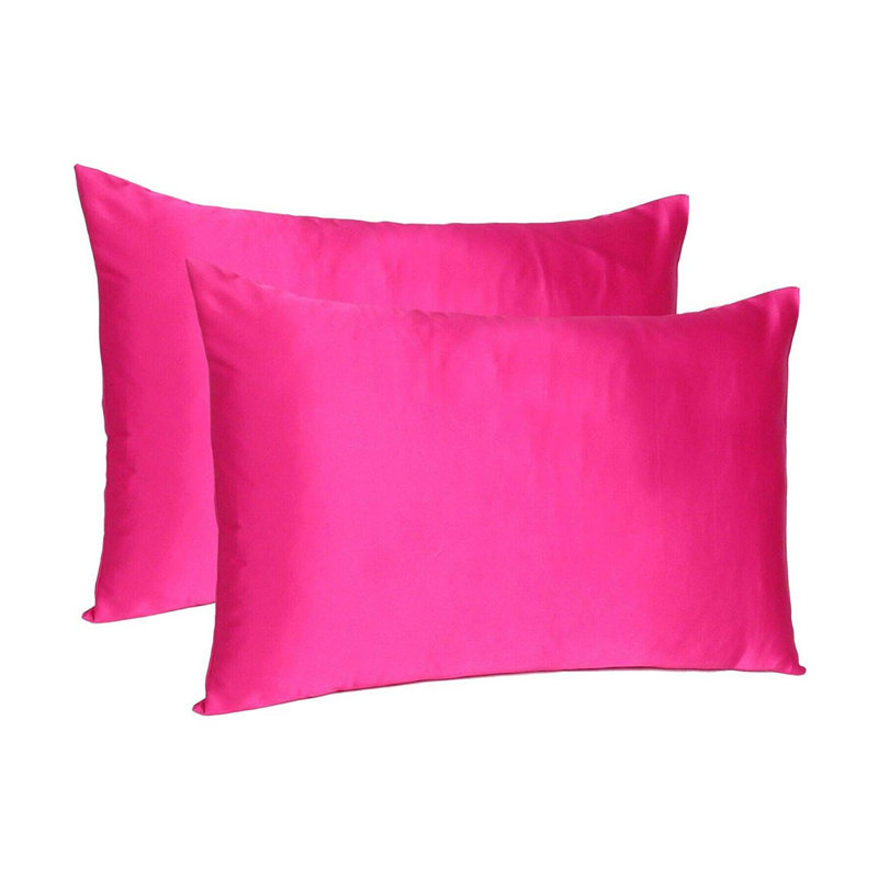 Silk Satin - Set of 2, Standard, Fuchsia