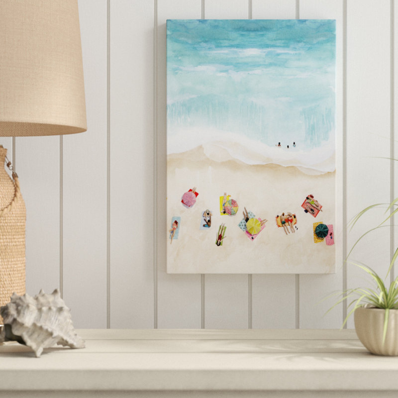 «Beach Week II» par Grace Popp, reproduction d'art sur toile, H 12 po x l 8 po, Toile tendue, Non