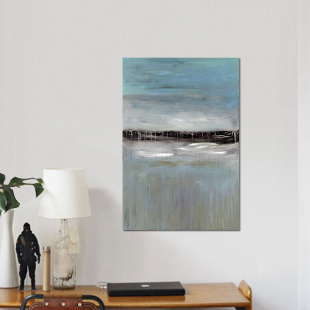 «Midday Break» par Sofia Veysey, impression sur toile tendue, H 26 po x l 18 po x P 1,5 po, Toile avec cadre noir, Blanc