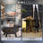 33" Portable Fire Pit, 21 Bbq With Adjustable , Pan, , For Backyard, Patio, Camping Bonfire, Black Pit Grill, Cooking