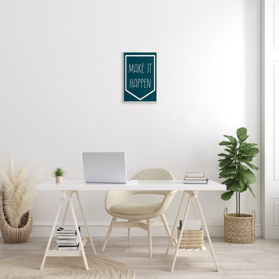 Minimal Make It Happen Wall Plaque Art by Lil' Rue