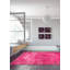 Tapis rose foncé en laine noué à la main de conception unique 2000 pi 5 pi 7 po x 9 pi 11 po Olka
