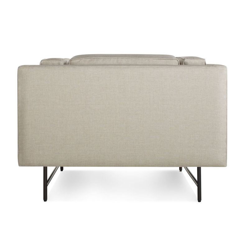 Bank Club Chair, Black, Vern Grey