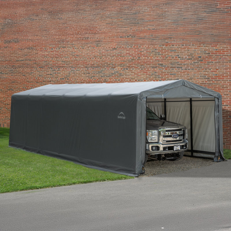 ShelterTube Wind and Snow-Load Rated Garage, 12x27x8 Grey