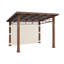 Pavillon de jardin en bois massif 12 pi x 10 pi, Arcadia, toit en acier incliné résistant, avec rideau, cadre en cèdre, pavillon de barbecue