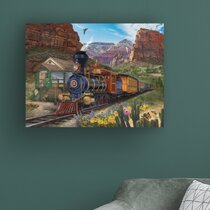 Trademark Fine Art 18 x 24 transportation Canvas Art ' Canyon Express ' by Bigelow Illustrations