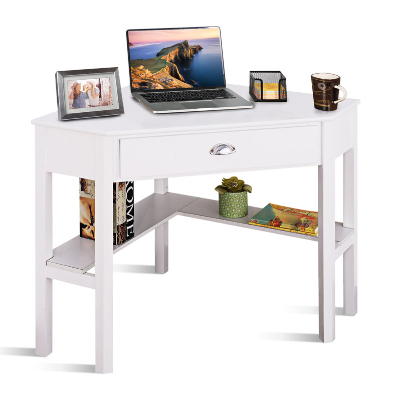 Fedde Computer Desk, White, White