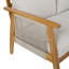 Canapé d'extérieur moderne 3 places en bois d'acacia et tissage de corde avec coussins amovibles