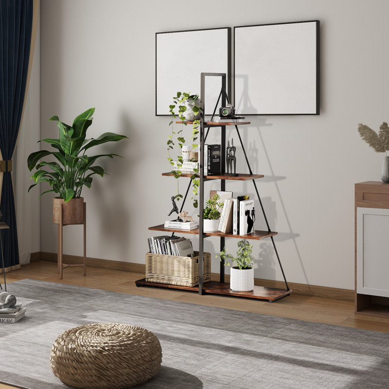 143.3cm H x 34cm W Metal Bookcase