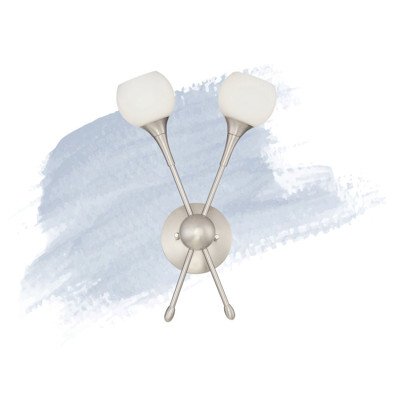 Aubriaunna Steel Wallchiere, Brushed Nickel