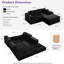 Canapé modulaire à compression de l 80 po avec repose-pieds Boneless-1508711863