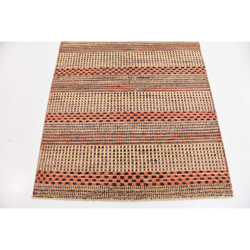 Tapis à main one-of-kind noué la beige de nouvelle âge 3 pi 10 po x 6 po Nash