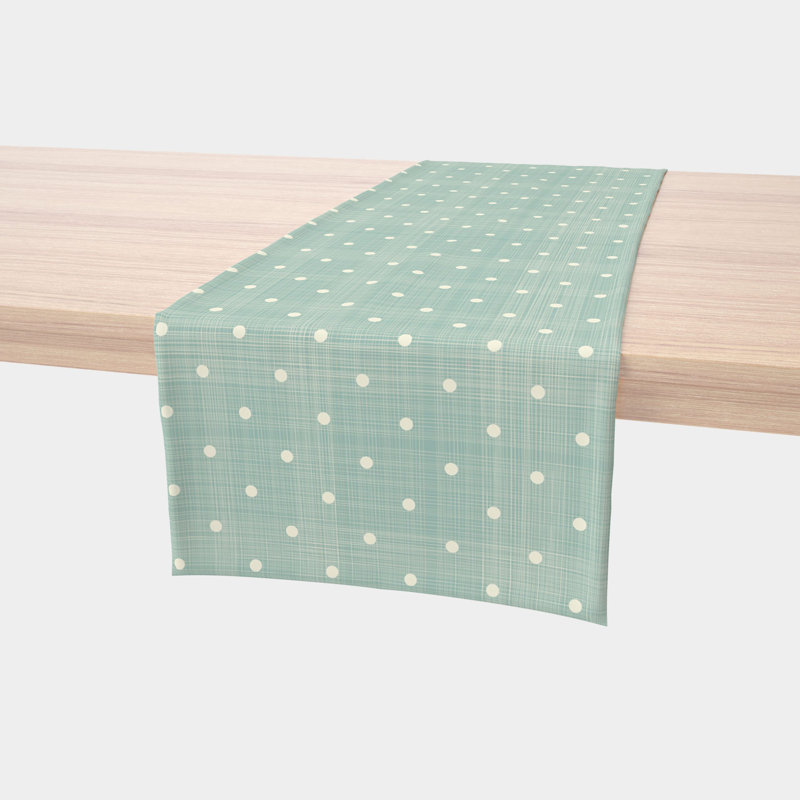 Table Runner, 100% Cotton, 16X108", Textured Dots, 90" L x 16" W
