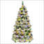 Arbre de Noël enneigé épinette 4 pi avec cônes de pin, sapin de Noël artificiel avec 170 pointes de branches, branches mixtes en PE et PVC, 120 lumières DEL multicolores, 11 modes de clignotants, décorations des Fêtes-1507937874
