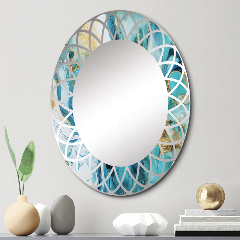 Miroir mural Turquoise, 30 po x 20 po