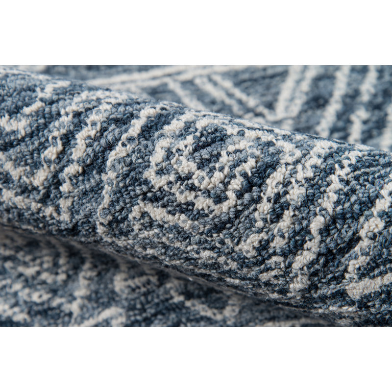 Tapis en laine crocheté à la main Adhley, Rectangle 8 pi x 10 pi