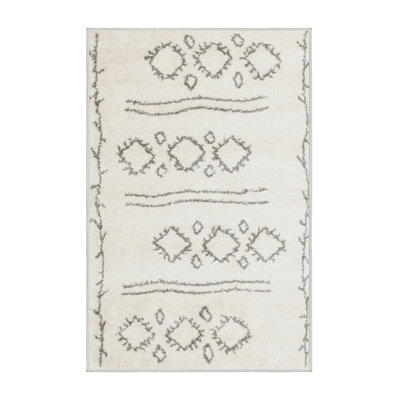 Tapis contemporain gris / crème Caistance