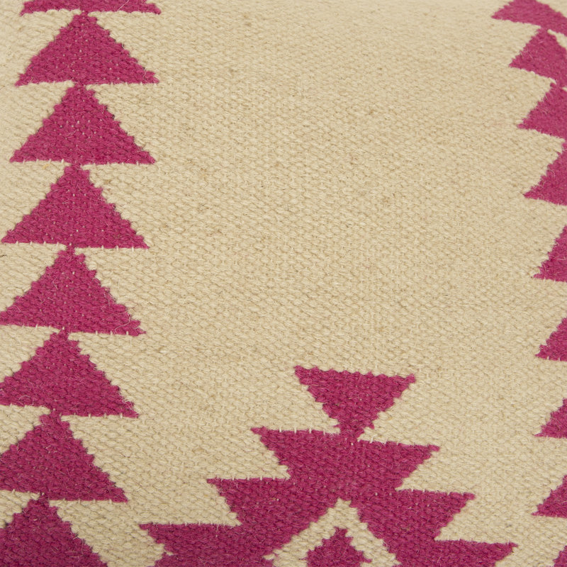 Wool Blend Throw Pillow, Pink