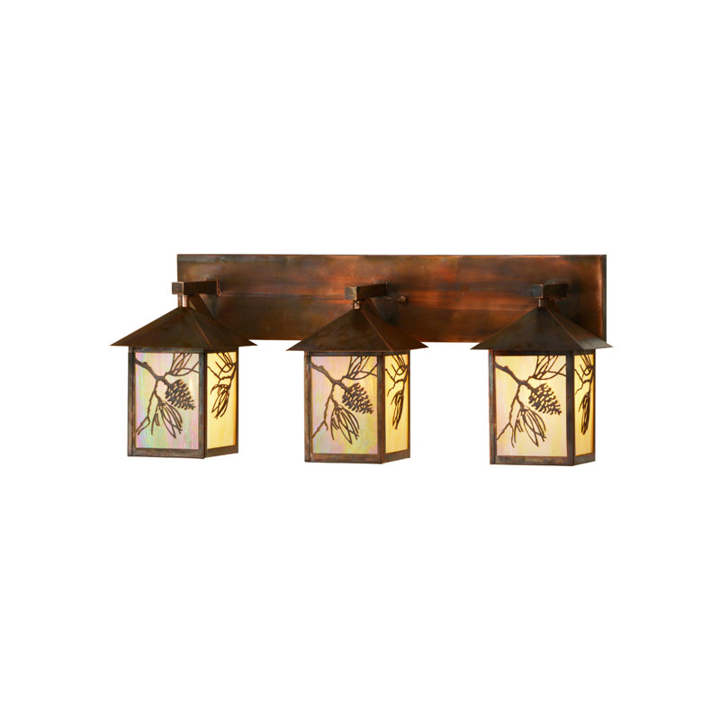 Éclairage pour meuble-lavabo 3 lumières pin balsam