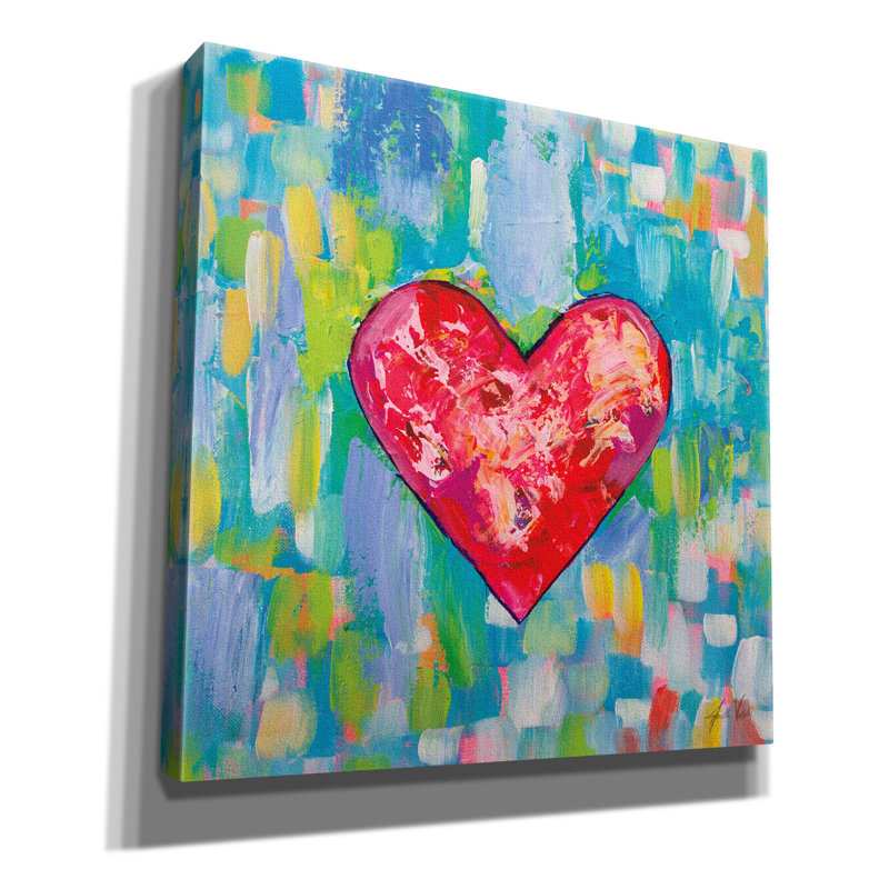 «True Love Bright» par Jeanette Vertentes, art mural sur toile, H 12 po x l 12 po x P 0,75 po