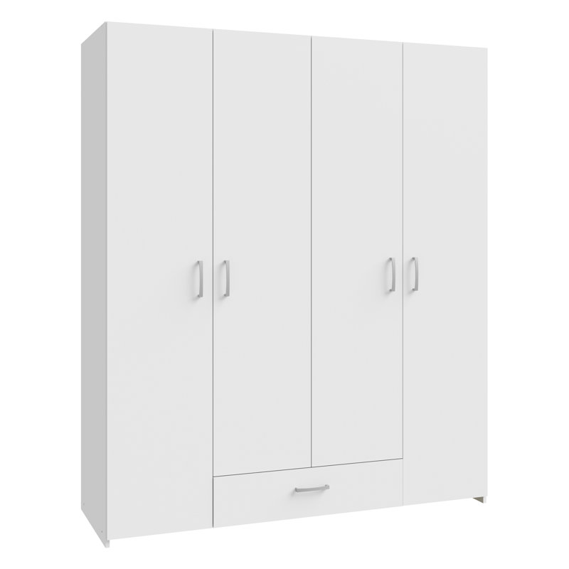 Rasheeta 4 Door Manufactured Wood Wardrobe