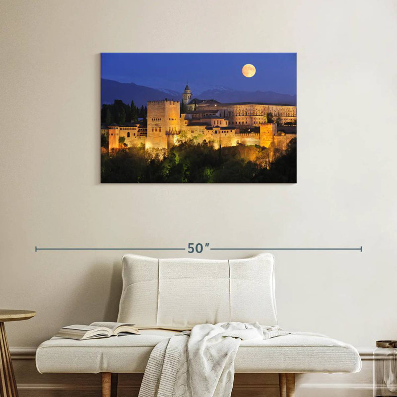 Camion pleine lune au palais de l'Alhambra, H 24 po x l 36 po