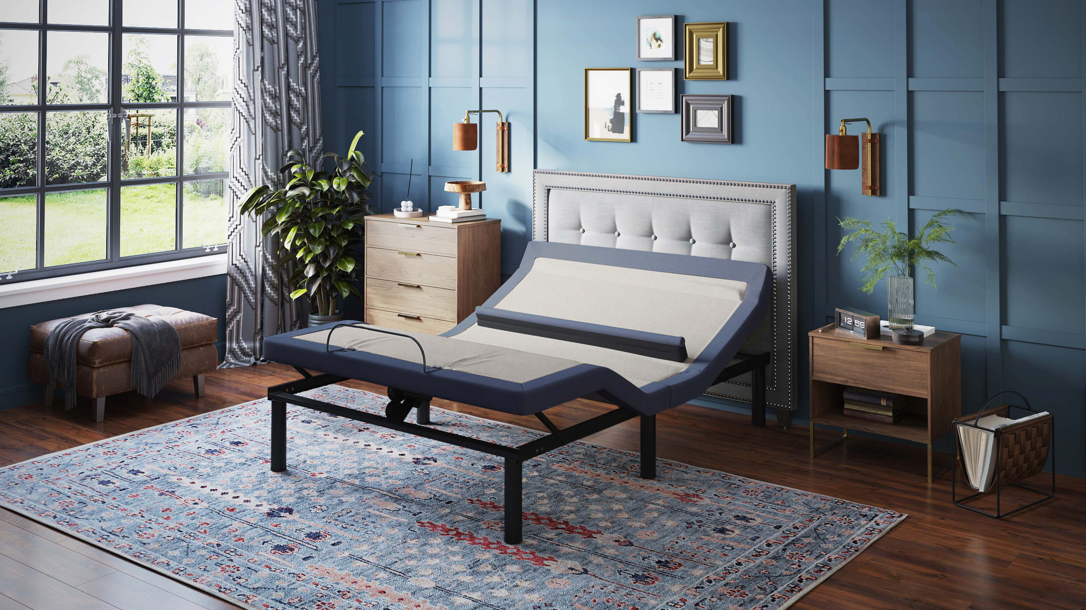Alwyn Home Adjustable Bed Base With Head/Foot Tilt And Lumbar Position