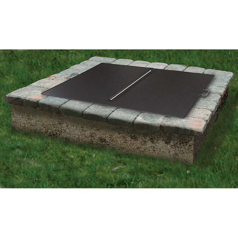 Square Stainless Steel Fire Pit Lid, 1.2" H x 47" W x 47" D