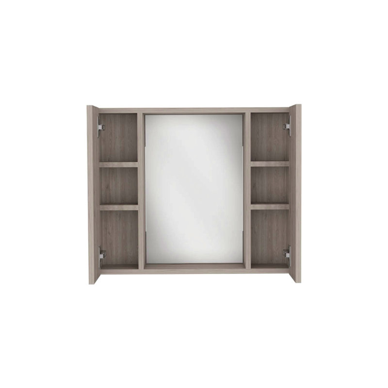 Armoire à pharmacie à double porte H 19 po, une tablette extérieure, Naturel