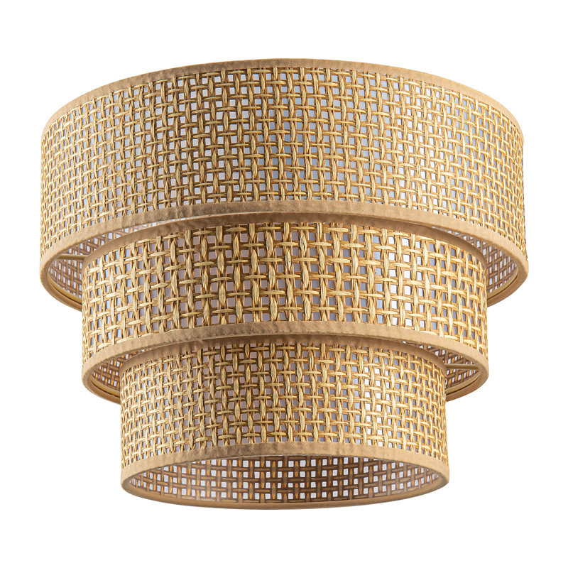 Abat-jour cylindrique de remplacement 12,2 po de diamètre pour abat-jour tambour à 3 niveaux pour salon, Kaki