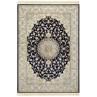 Antik Nain Tufted Dark Blue/Cream Rug