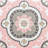 Art Deco 8" x 8" Rose Patterned Porcelain Floor and Wall Tile-87292294
