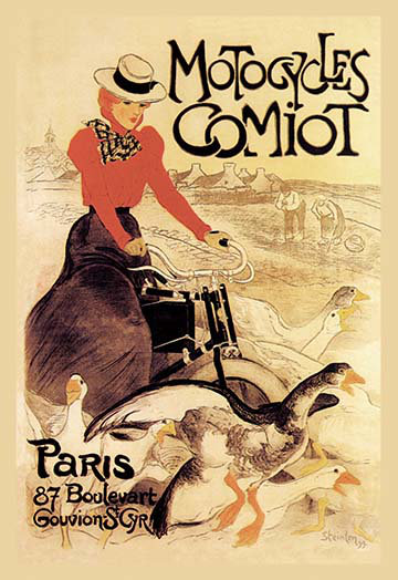 « comiot » par theophile alexandre steinlen affiche rétro, H 66 po x l 44 po x P 1,5 po