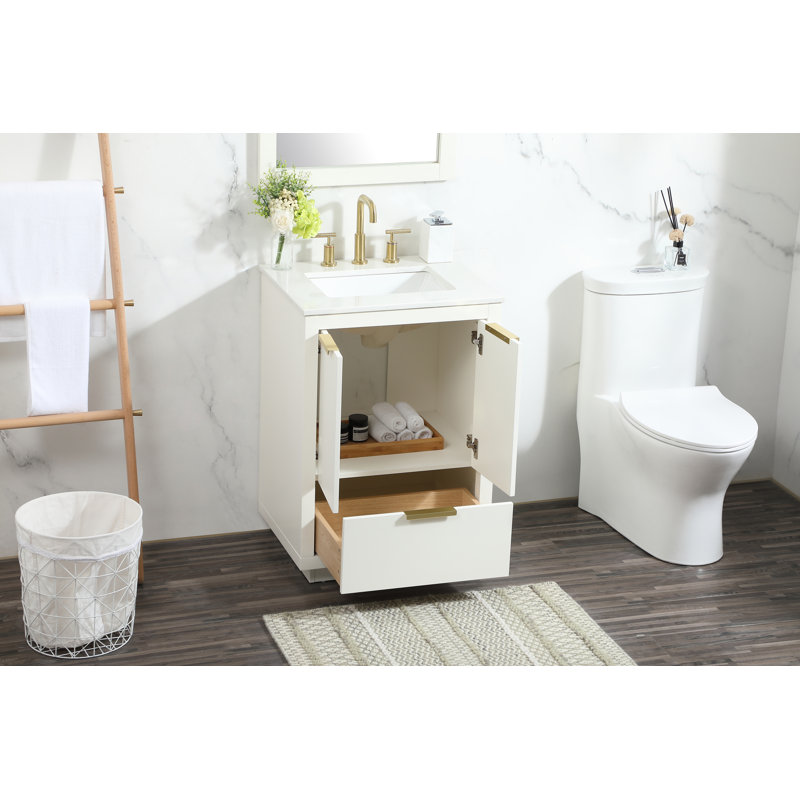 Ensemble de meuble-lavabo simple 24 po Broadlands, Blanc