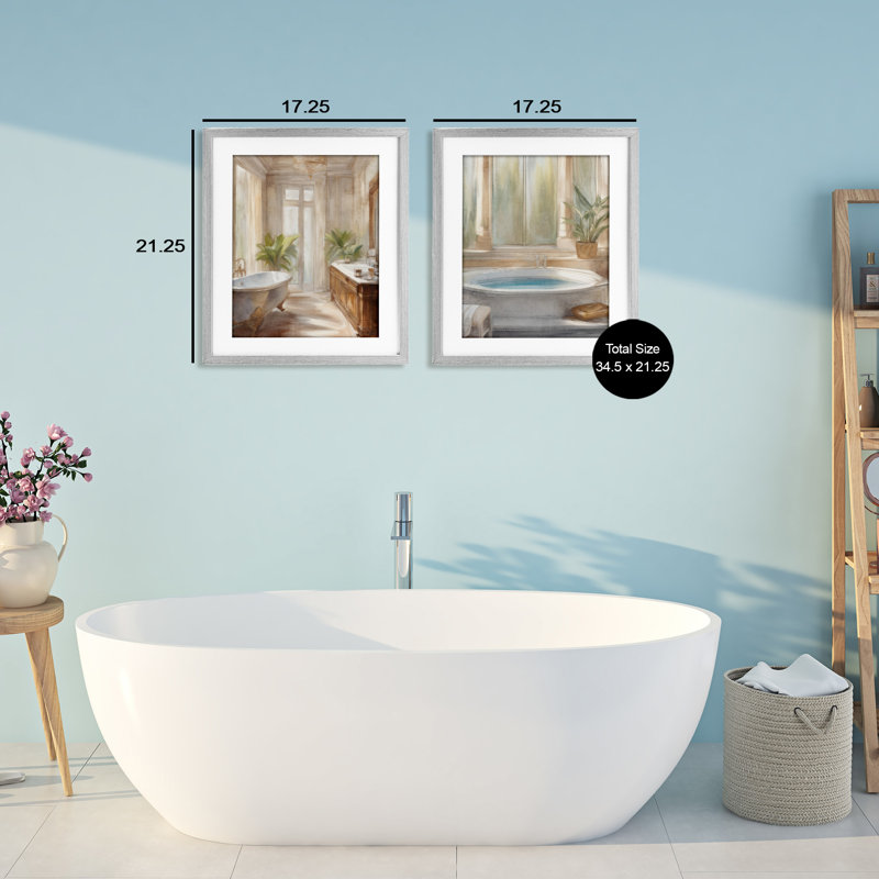 Ensemble de salle de bain Serenity Bath, Cadre de ferme gris, H 21 po x l 17 po