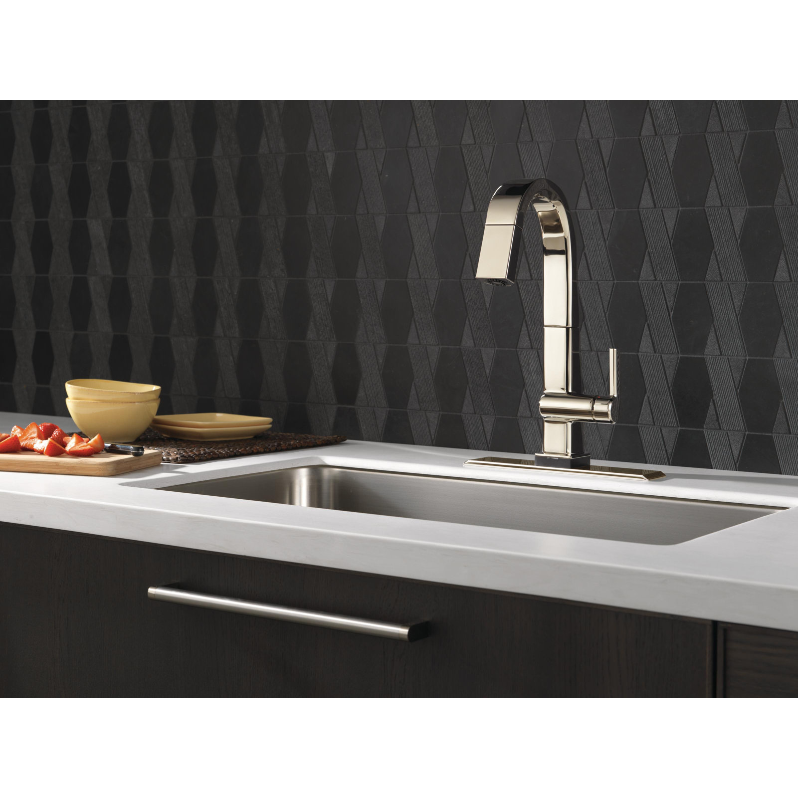 Pivotal Pull-Down Touch Bar Faucet, Polished Nickel