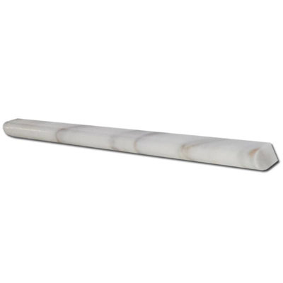 12" x 0.75" Honed Marble Pencil Liner Tile Trim in Honed Calacatta Gold