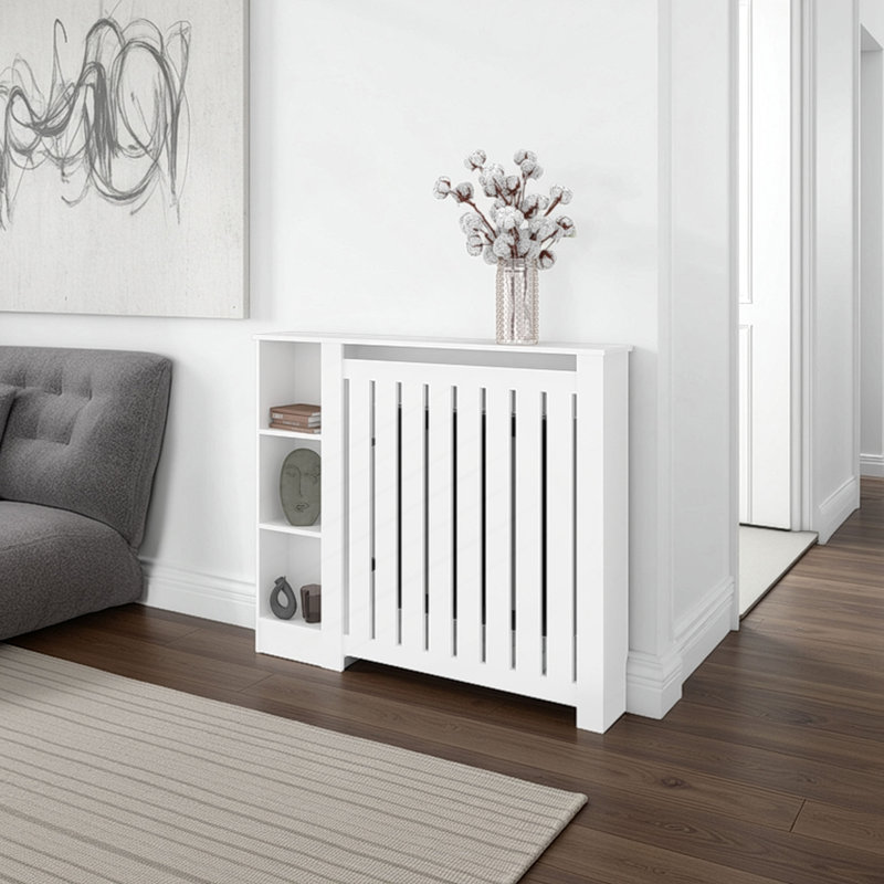 Couvercle de radiateur avec rangement, risque, espace, blanc, Blanc