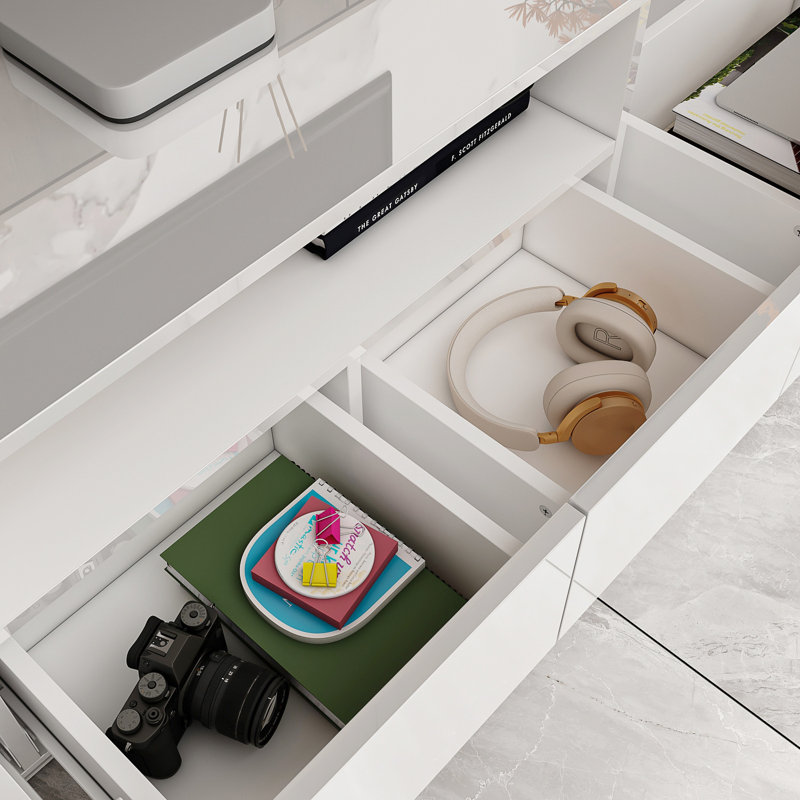 Caelah TV Stand for TVs up to 78" - Premium White