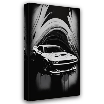 " Dodge Challenger GrayscaleI " by Maki