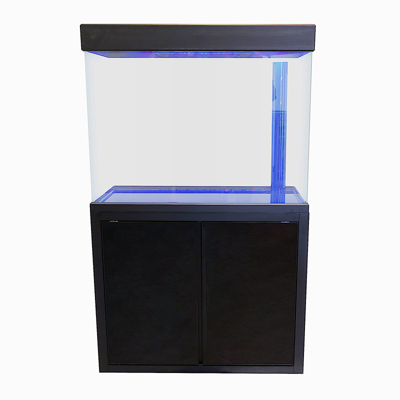 Réservoir d'aquarium rectangulaire, Noir, 50 gallons (H 51,2 po x l 31,5 po x P 14,2 po)