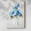 Fleurs vichy bleues II - Cavas enveloppés de galerie-93889064