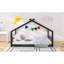 Lit double en bois pleine grandeur, espresso