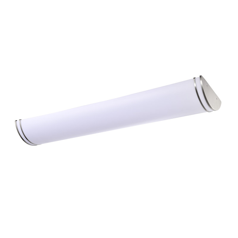 Myrical Acrylic LED Flush Mount, 4.5" H x 50" W x 12" D, Brushed Nickel
