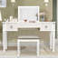 Bureau de coiffeuse en miroir avec tiroirs